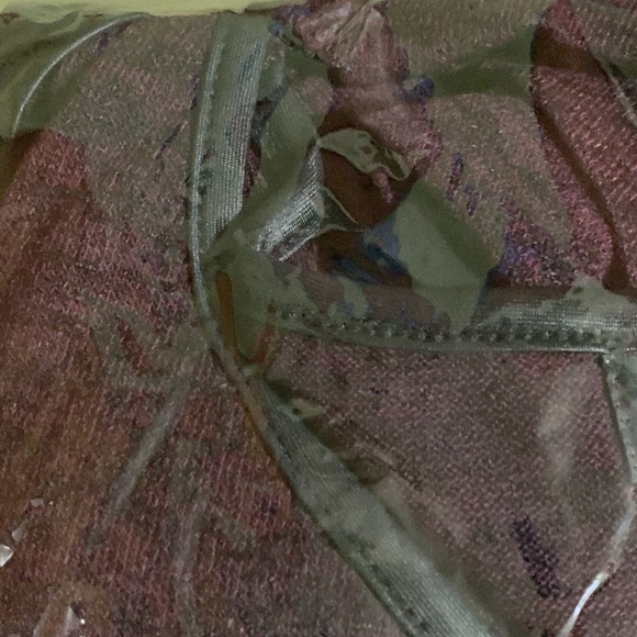 🆕 CREATION- HEATHERED HANKY HEM W/FAUX LEATHER TRIM PURPLE 2X SHIRT - Picture 3 of 6